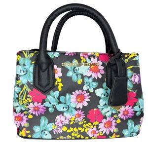 NWOT Spring Christian Siriano Floral Satchel Top Handle Bag Purse Designer Small